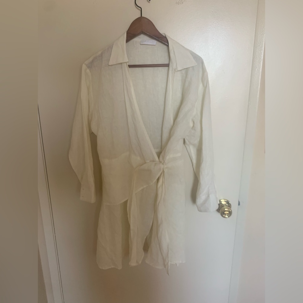 Monday Swimwear Linen Wrap Dress